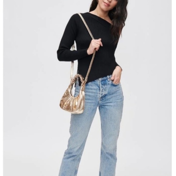 Urban Expressions Gold Stormi Crossbody Clutch Purse NWT - Picture 3 of 15